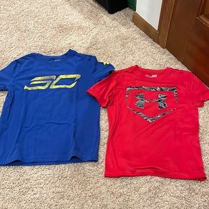 (2) Under Armour YSM boys shirts